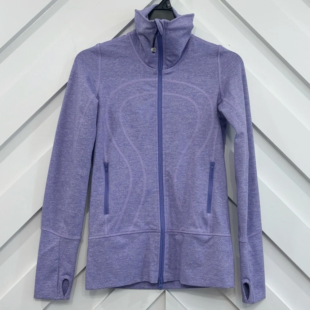 Lululemon In Stride Jacket Size 2 In Heathered Pigment Blue Purple